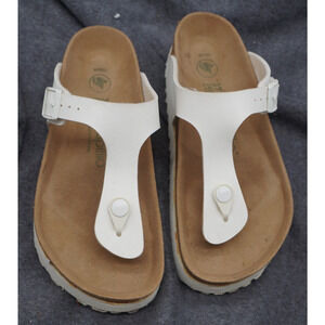 Papillio by Birkenstock Gizeh Vegan Platform Sandal-White-Size 37 Regular-US 6